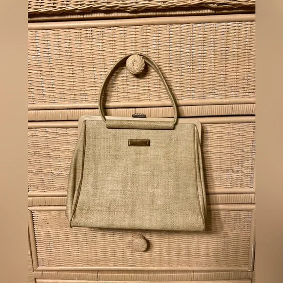Vintage 60s Beige Doctor Bag [RARE] - Picture 3 of 14